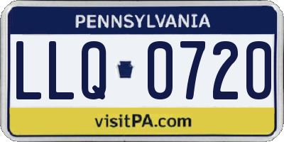 PA license plate LLQ0720