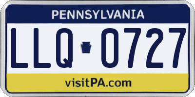 PA license plate LLQ0727