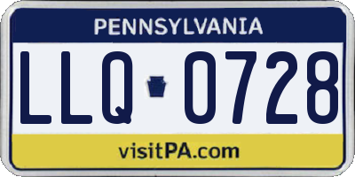 PA license plate LLQ0728