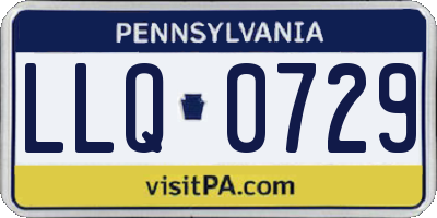 PA license plate LLQ0729
