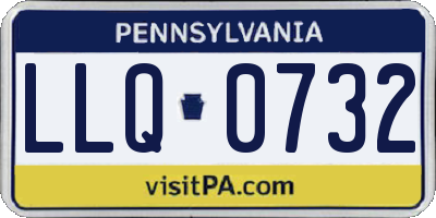 PA license plate LLQ0732