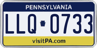 PA license plate LLQ0733