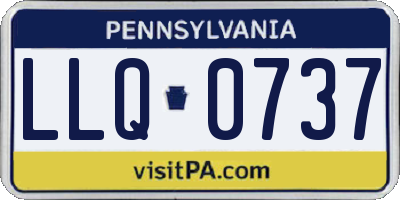 PA license plate LLQ0737