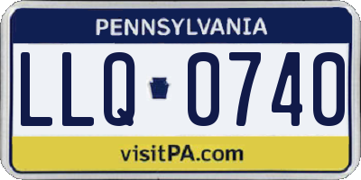 PA license plate LLQ0740