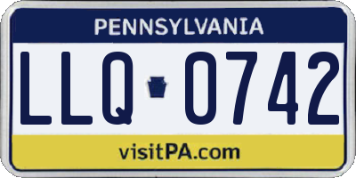 PA license plate LLQ0742
