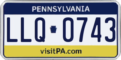 PA license plate LLQ0743