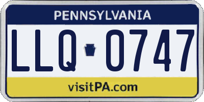 PA license plate LLQ0747