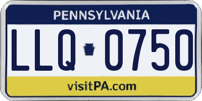 PA license plate LLQ0750