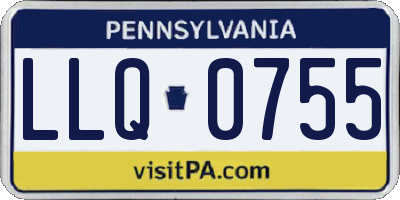 PA license plate LLQ0755