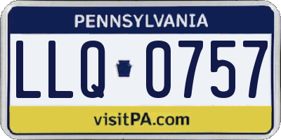 PA license plate LLQ0757