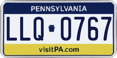 PA license plate LLQ0767