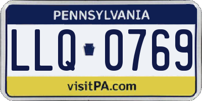PA license plate LLQ0769