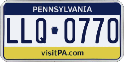 PA license plate LLQ0770