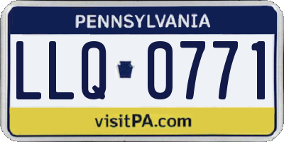 PA license plate LLQ0771