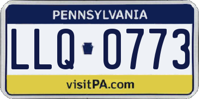 PA license plate LLQ0773