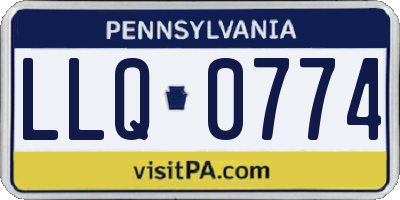 PA license plate LLQ0774