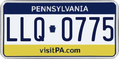 PA license plate LLQ0775