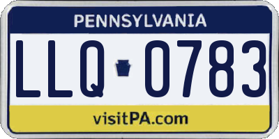 PA license plate LLQ0783