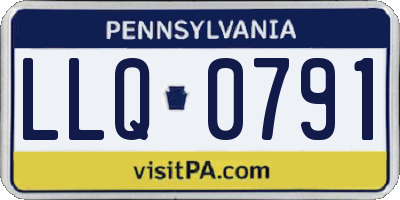 PA license plate LLQ0791