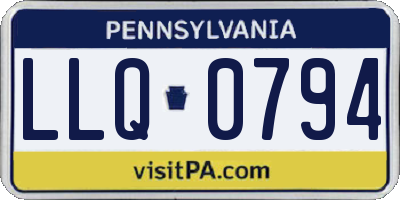 PA license plate LLQ0794