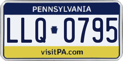 PA license plate LLQ0795
