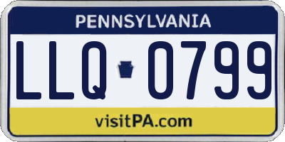 PA license plate LLQ0799