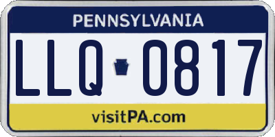 PA license plate LLQ0817