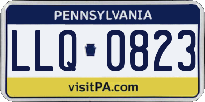 PA license plate LLQ0823