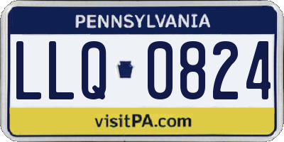 PA license plate LLQ0824