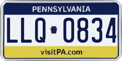 PA license plate LLQ0834