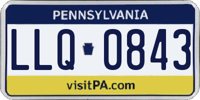 PA license plate LLQ0843