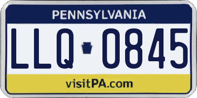 PA license plate LLQ0845
