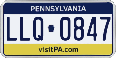 PA license plate LLQ0847