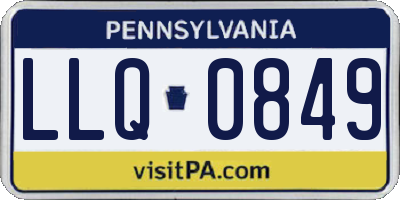 PA license plate LLQ0849