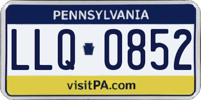 PA license plate LLQ0852