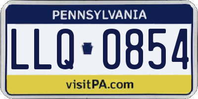 PA license plate LLQ0854