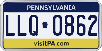 PA license plate LLQ0862