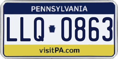 PA license plate LLQ0863