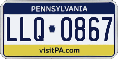PA license plate LLQ0867