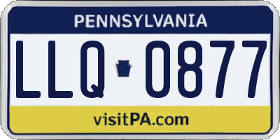 PA license plate LLQ0877