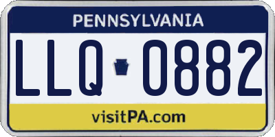 PA license plate LLQ0882