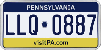 PA license plate LLQ0887