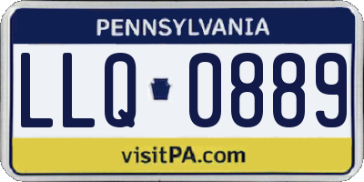 PA license plate LLQ0889