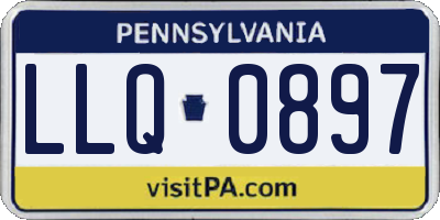 PA license plate LLQ0897