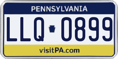 PA license plate LLQ0899