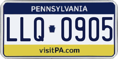 PA license plate LLQ0905