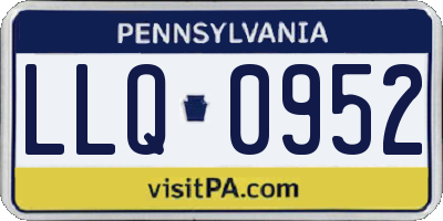 PA license plate LLQ0952
