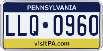 PA license plate LLQ0960