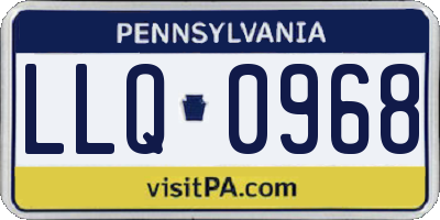 PA license plate LLQ0968