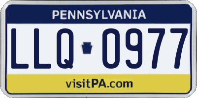 PA license plate LLQ0977